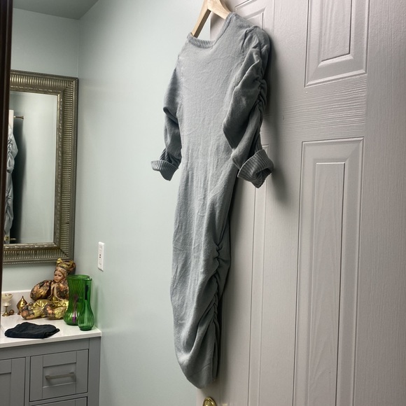 👗🎀👗DEREK STONE SOFT GREY “nothing could be cuter!” SWEATER DRESS SIZE SMALL - Picture 4 of 12